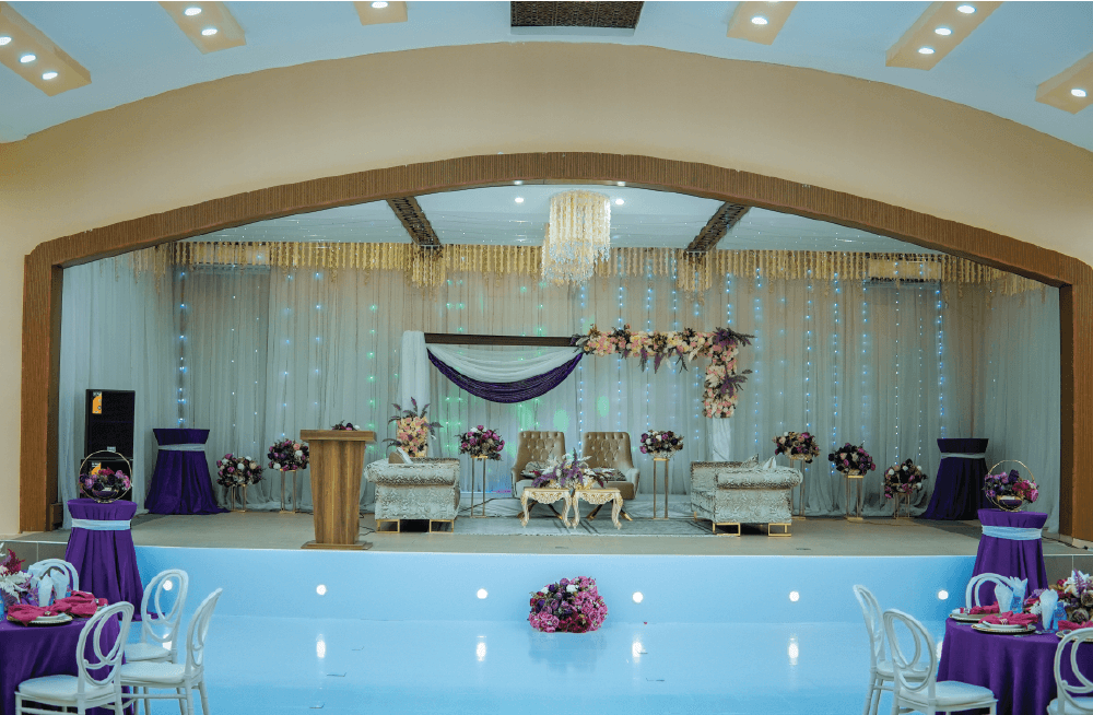 Event stage lounge setup